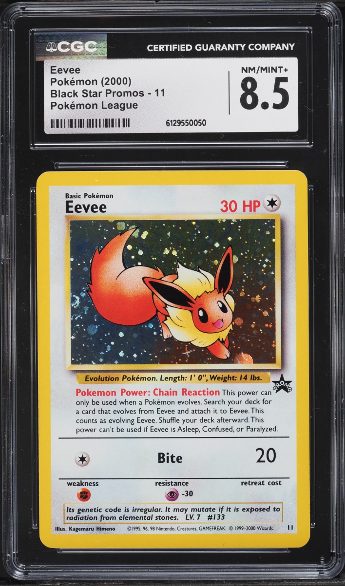 shiny eevee pokemon card value A&M Hobby Shop If heads 2000 Pokemon Promo Black Star