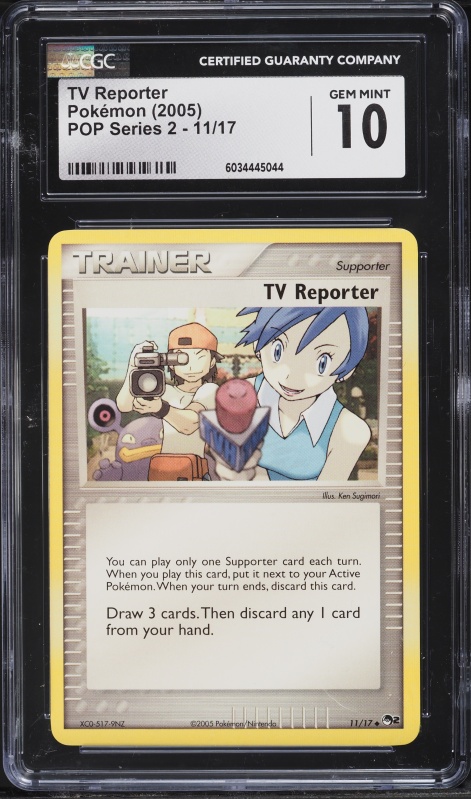 2005 Pokemon Pop Series 2 TV Reporter #11 CGC 10 GEM MINT