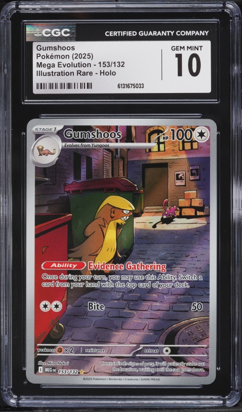 2025 Pokemon Mega Evolution IR Gumshoos #153 CGC 10 GEM MINT