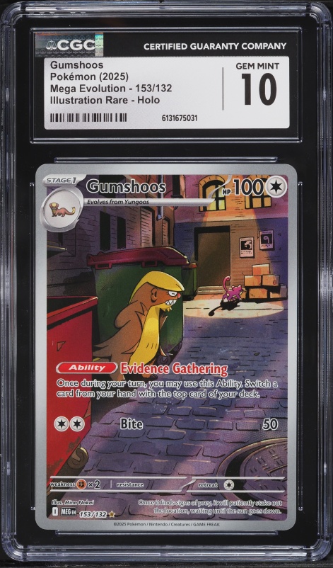 2025 Pokemon Mega Evolution IR Gumshoos #153 CGC 10 GEM MINT