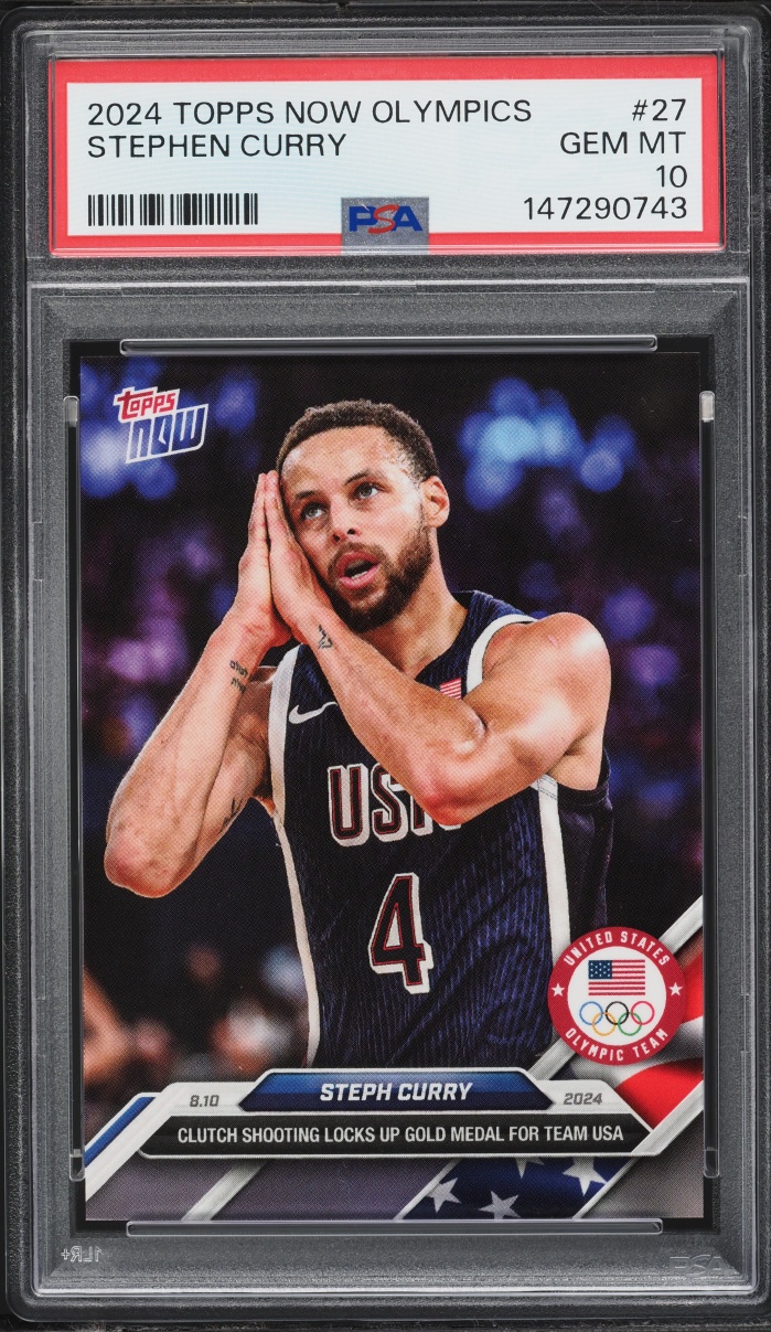 2024 Topps Now Olympics Stephen Curry #27 PSA 10 GEM MINT