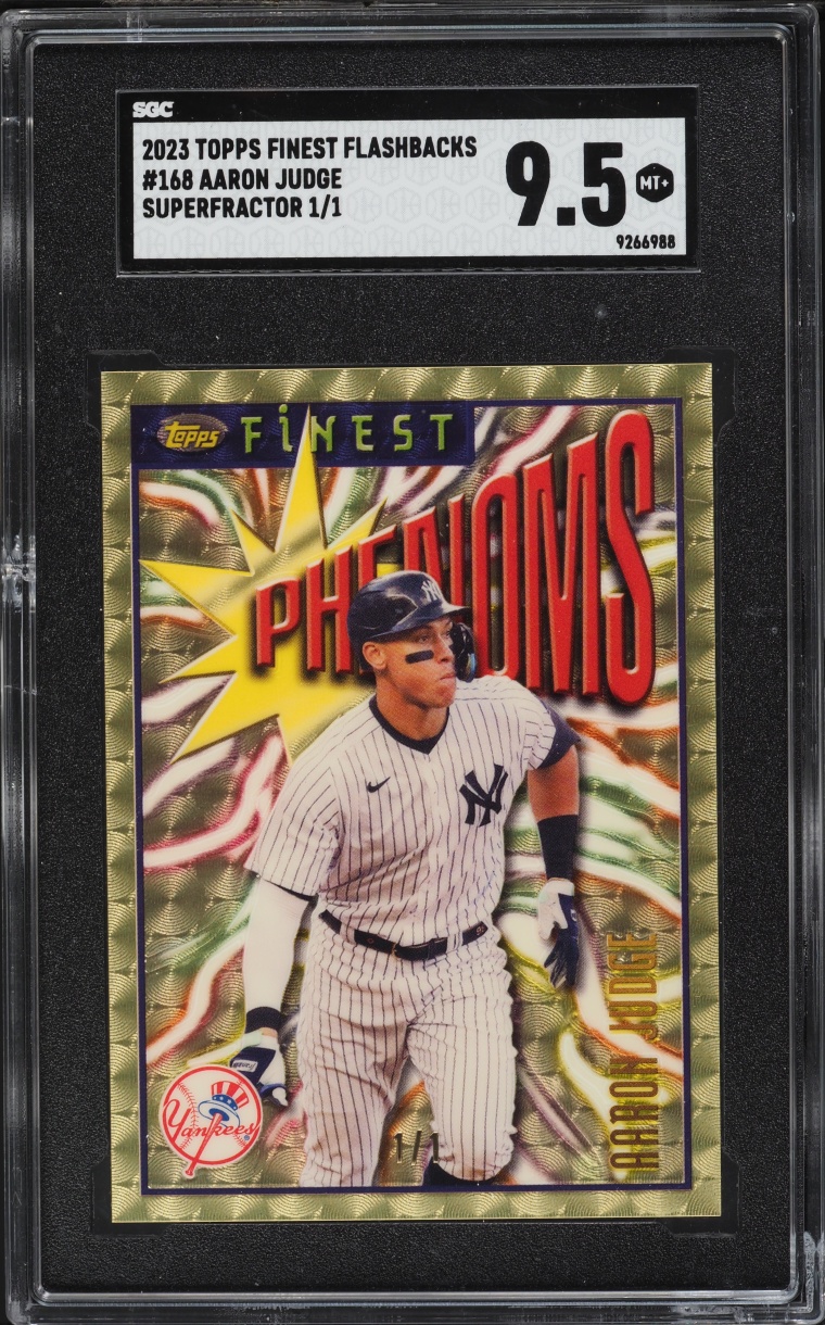 2023 Finest Flashbacks Superfractor Aaron Judge 1/1 #168 SGC 9.5 MINT+