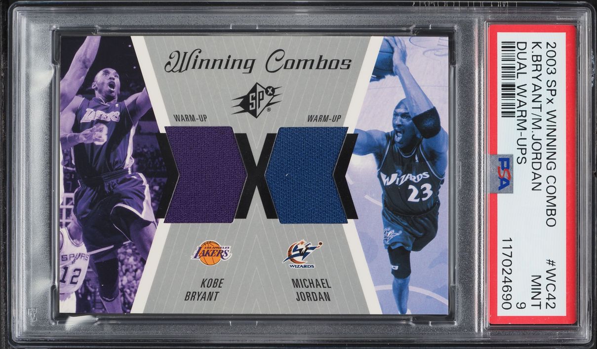 2003 SPx Winning Combos Dual Warm-Ups Kobe Bryant & Michael Jordan 