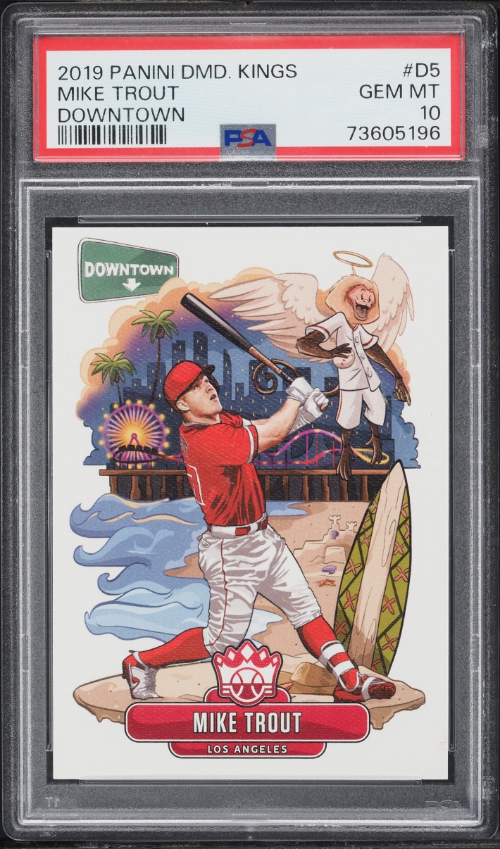 2019 Panini Diamond Kings Downtown Mike Trout #D5 PSA 10 GEM MINT