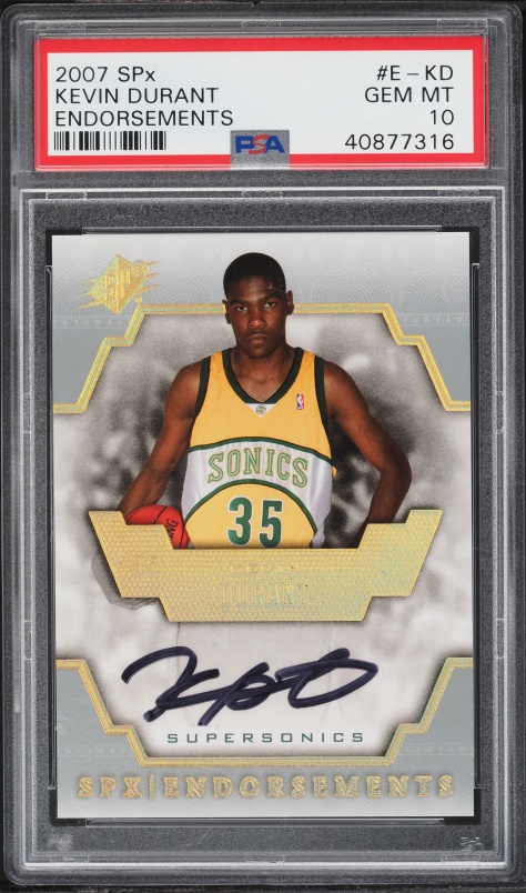 2007 Topps Chrome Kevin Durant ROOKIE RC #131 BGS 9.5 GEM MINT on