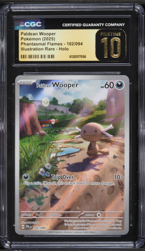 2025 Pokemon Mega Evolution Phantasmal Flames IR Paldean Wooper #102 CGC 10 PRISTINE