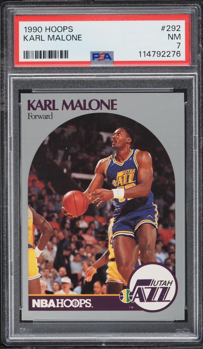 1990 Hoops Karl Malone #292 PSA 7 NRMT