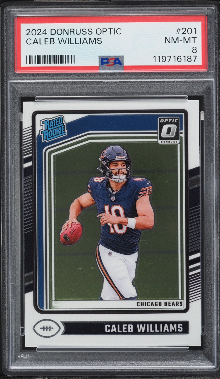 2024 Donruss Optic Caleb Williams ROOKIE #201 PSA 8 NM-MT
