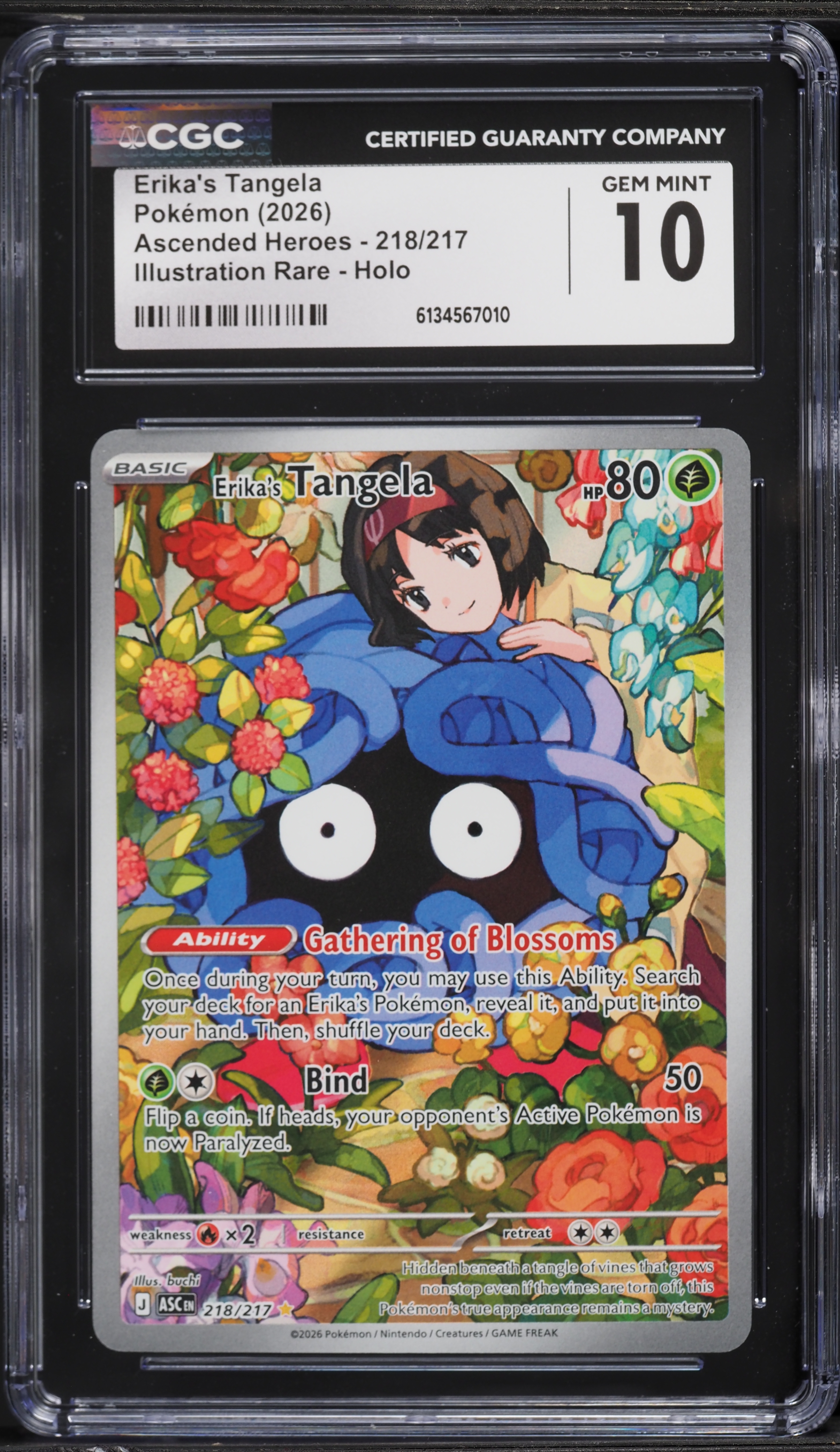 erika's tangela pokemon card #218 EXTENDED ART this item offers a spectacular aesthetic for a gallery Erika's Tangela #218 Prices |