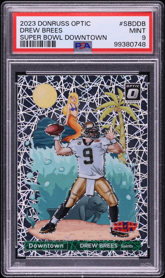 2023 Donruss Optic Super Bowl Downtown Drew Brees #SBD-DB PSA 9 MINT