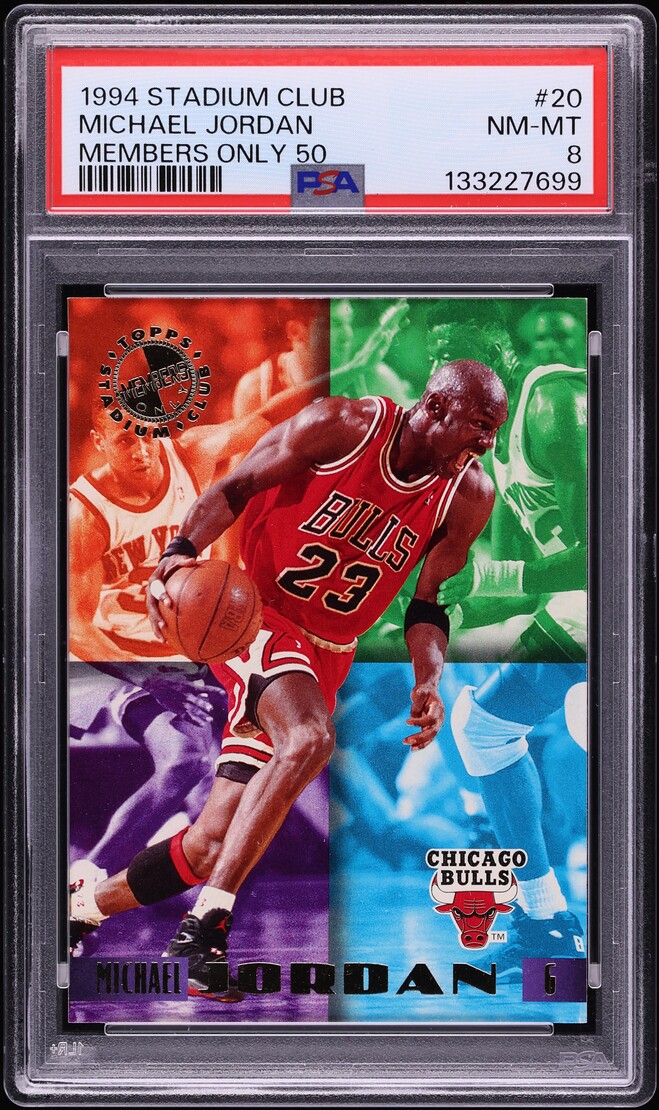1994 Stadium Club Members Only 50 Michael Jordan #20 PSA 8 NM-MT