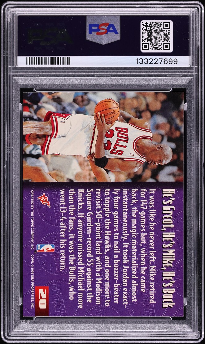 1994 Stadium Club Members Only 50 Michael Jordan #20 PSA 8 NM-MT