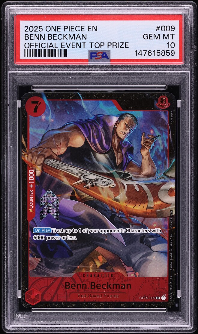 2025 One Piece Promos Official Event Top Prize Benn Beckman #009