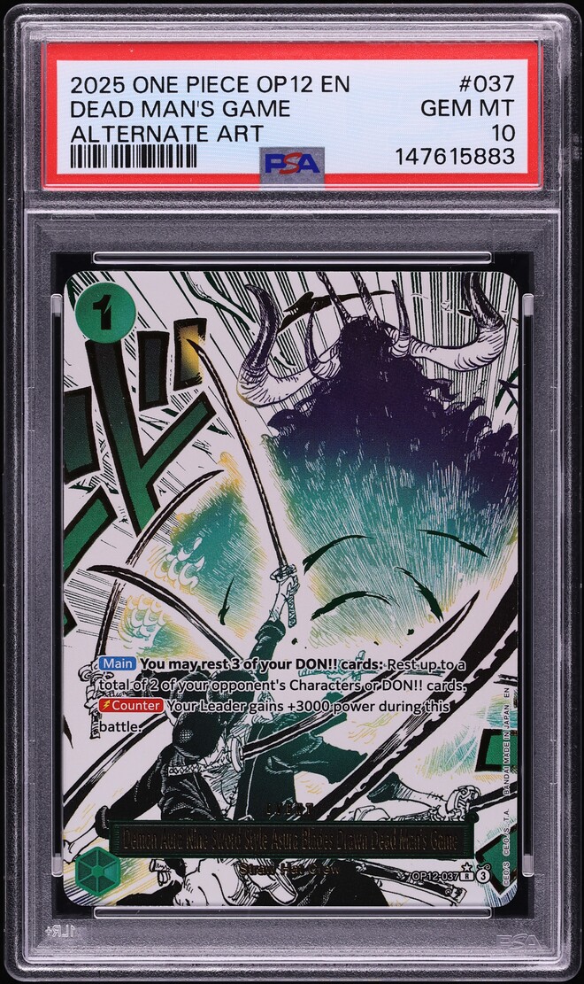 2025 ONE PIECE OP12-LEGACY OF THE MASTER #037 DEAD MAN'S GAME ALTERNATE ART