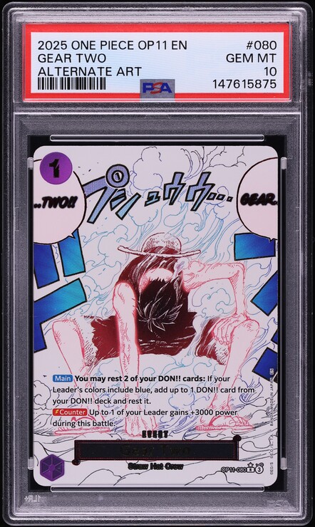 2025 One Piece A Fist Of Divine Speed Alt Art Gear Two #OP11-080