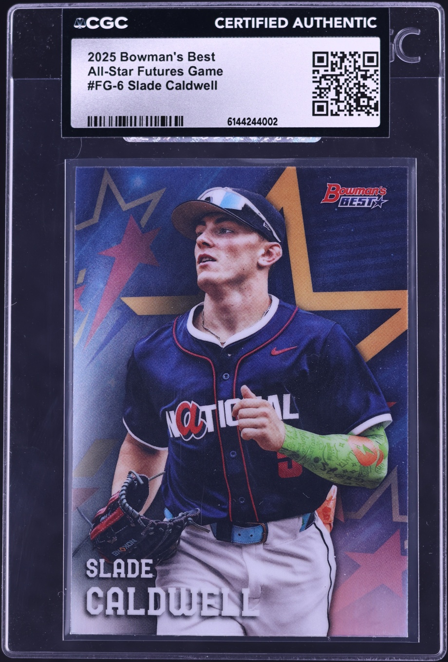 2025 Bowman's Best All-Star Futures Game Slade Caldwell PROSPECT #FG-6 CGC AUTH