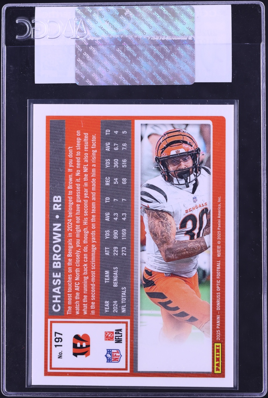 2025 Donruss Optic Chase Brown #197 CGC AUTH