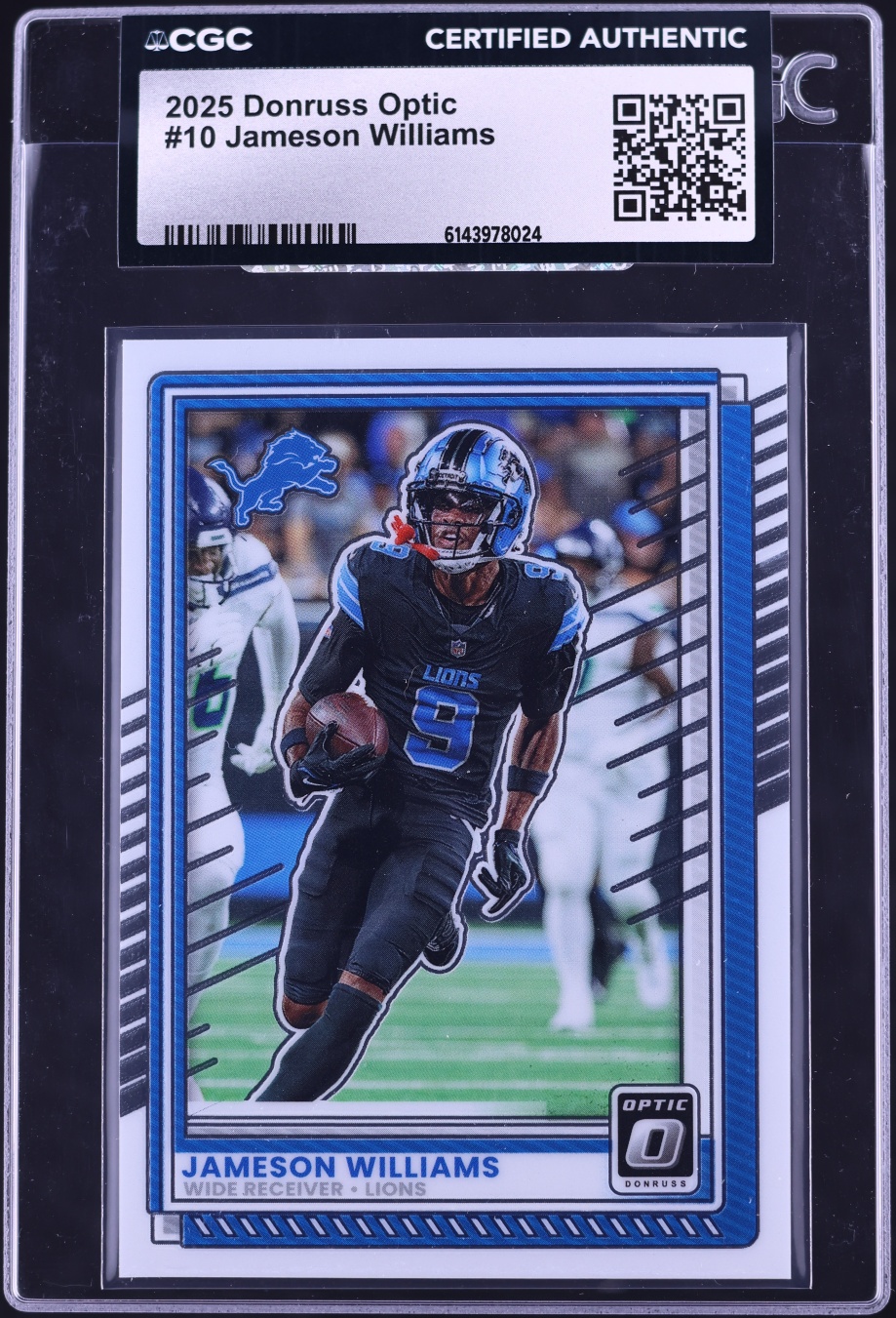 2025 Donruss Optic Jameson Williams #10 CGC AUTH