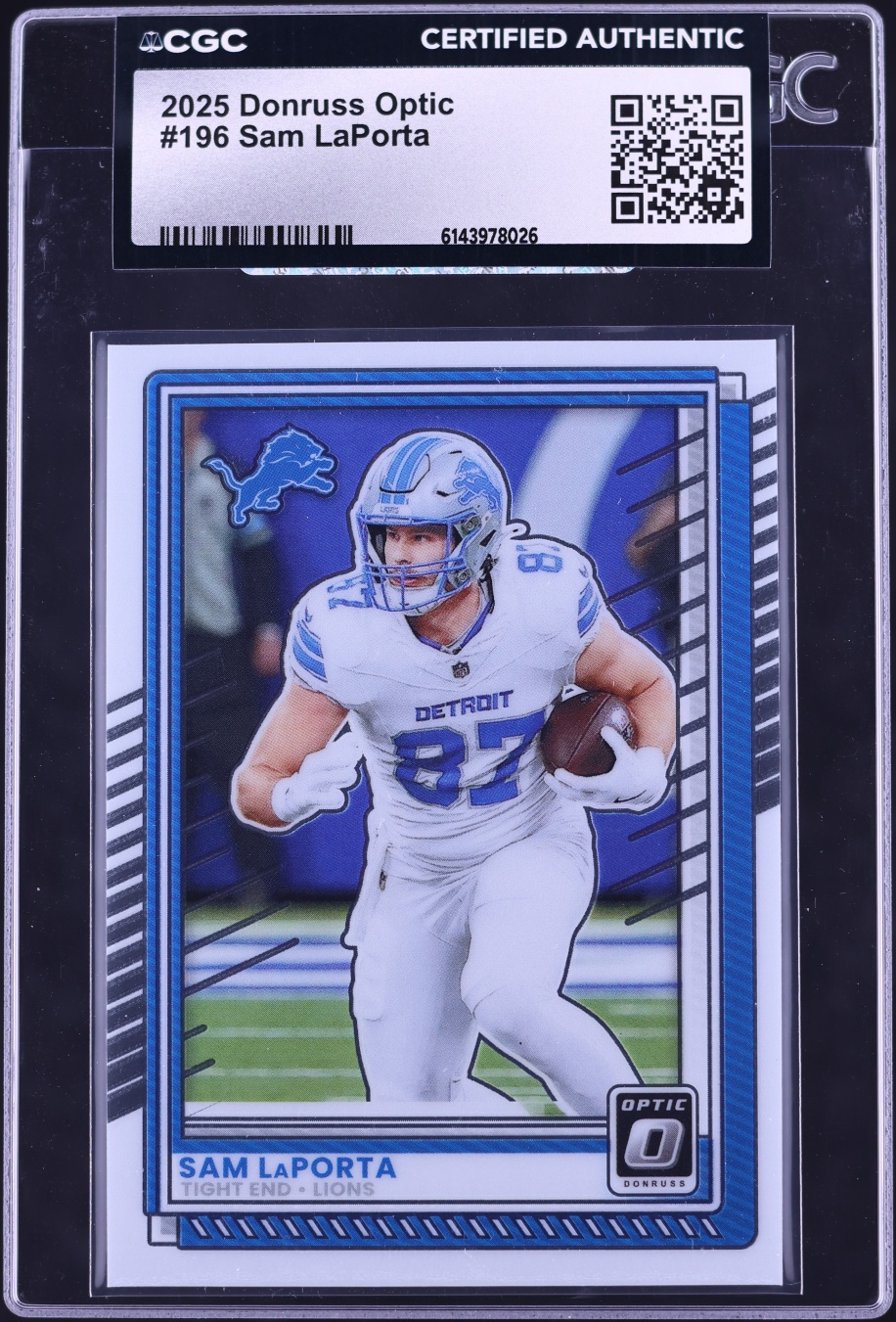 2025 Donruss Optic Sam LaPorta #196 CGC AUTH