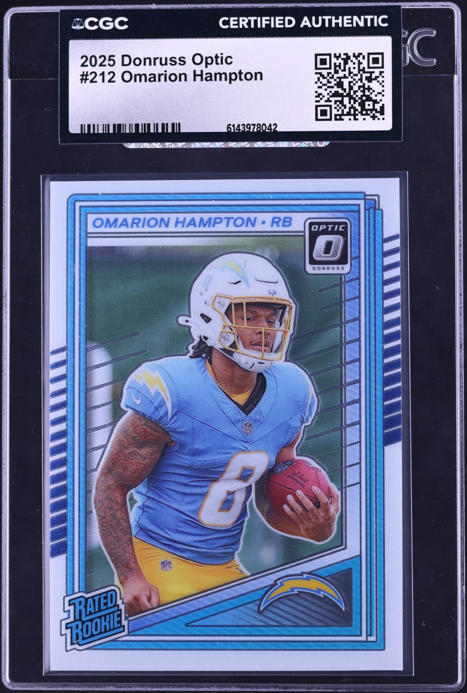 2025 Donruss Optic Omarion Hampton ROOKIE #212 CGC AUTH