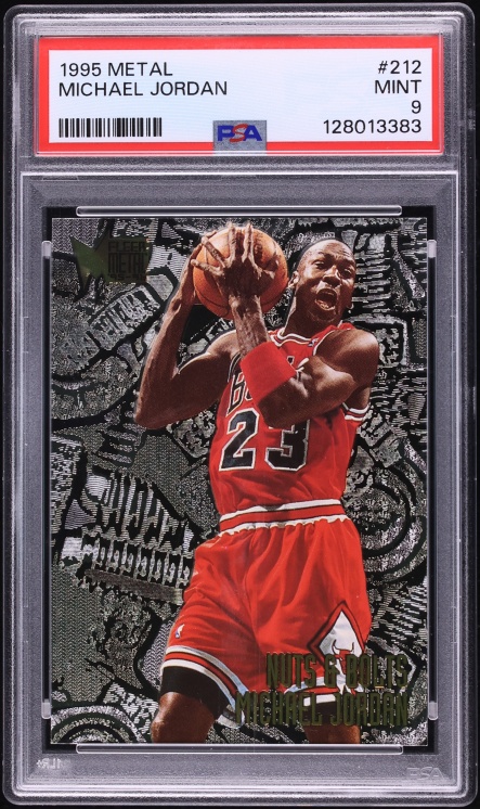 1995 Metal Nuts & Bolts Michael Jordan #212 PSA 9 MINT