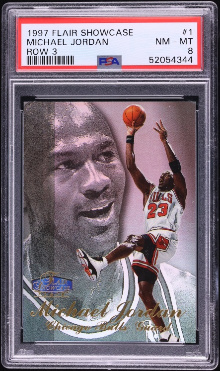 1997 Flair Showcase Row 3 Michael Jordan #1 PSA 8 NM-MT