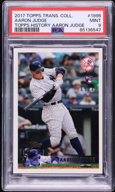 2017 Topps Transcendent Collection Topps History Aaron Judge ROOKIE /87 PSA 9 MINT