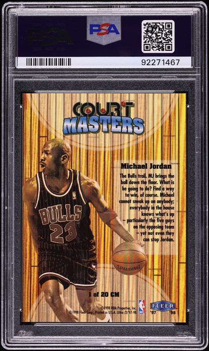 1997 Ultra Court Masters Michael Jordan #1CM PSA 10 GEM MINT