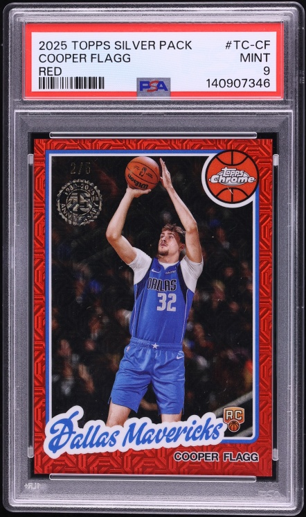 2025 Topps Chrome Silver Pack '80 Red Cooper Flagg ROOKIE /5 #TC-CF PSA 9 MINT