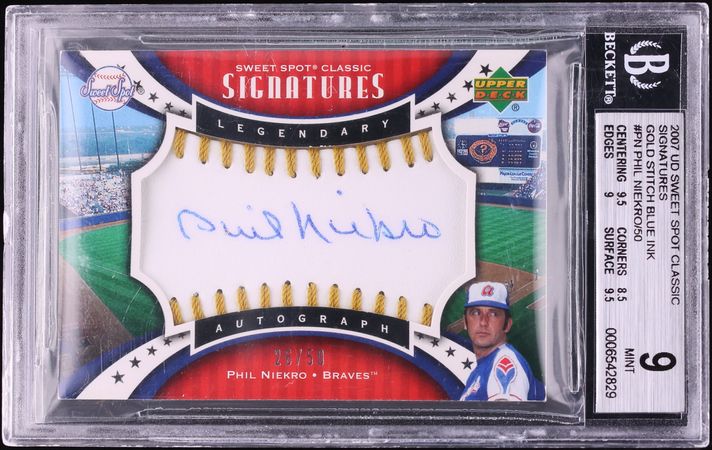 2007 Sweet Spot Classic Signatures Gold Stitch Blue Ink Phil