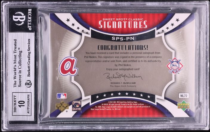2007 Sweet Spot Classic Signatures Gold Stitch Blue Ink Phil