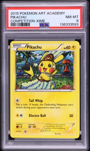 2015 Pokemon Art Academy Competition Ashley Pikachu BGS 9 MINT on