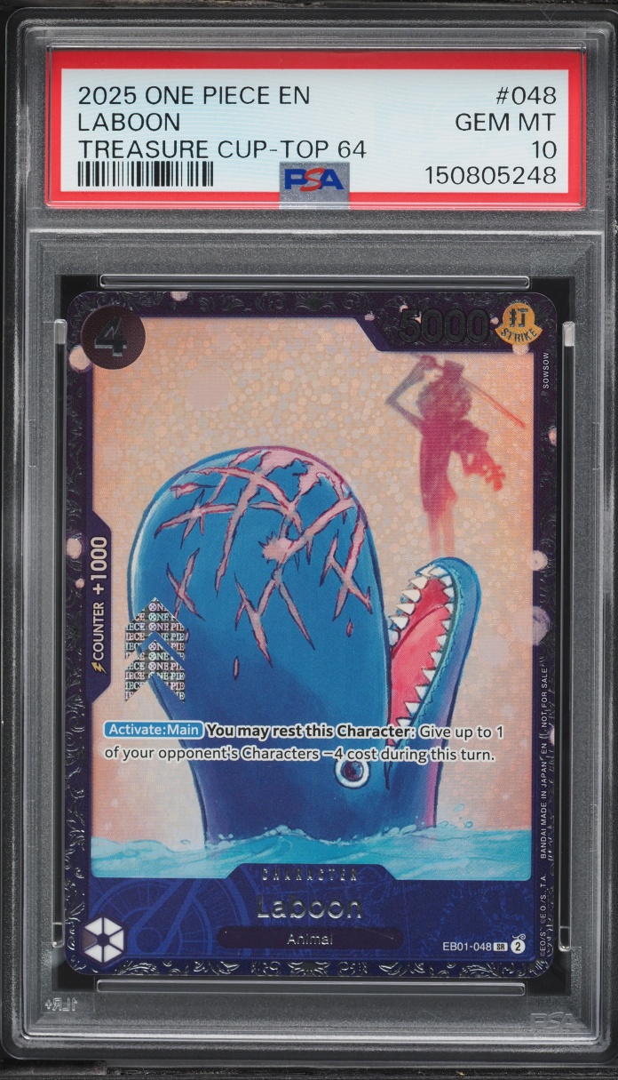 2025 One Piece Treasure Cup Top 64 SR Laboon #EB01-048 PSA 10 GEM MINT