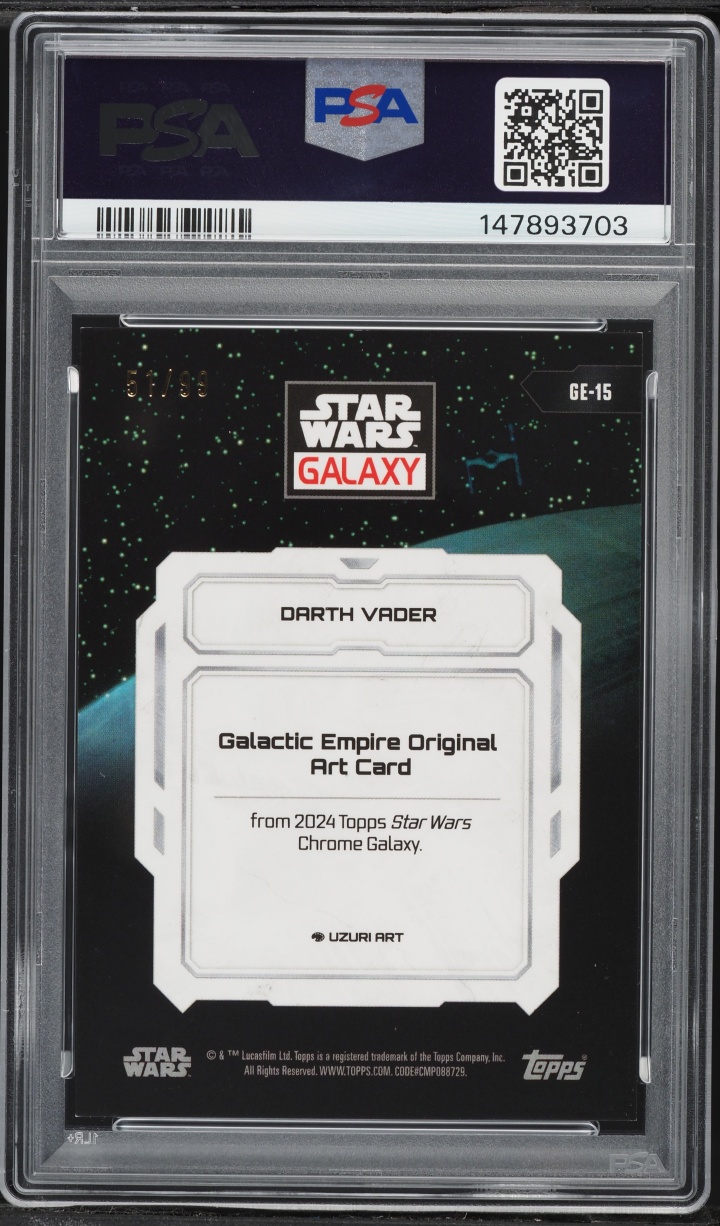 2024 Topps Chrome Star Wars Galaxy Galactic Empire Art Wave Darth