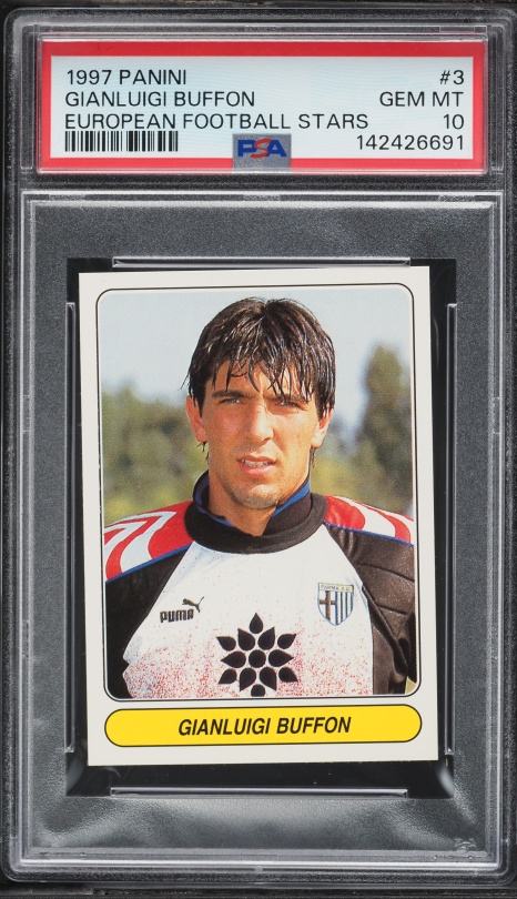 1998 Panini Azzurri Ai Mondiali Gianluigi Buffon #14 PSA 6 EXMT on