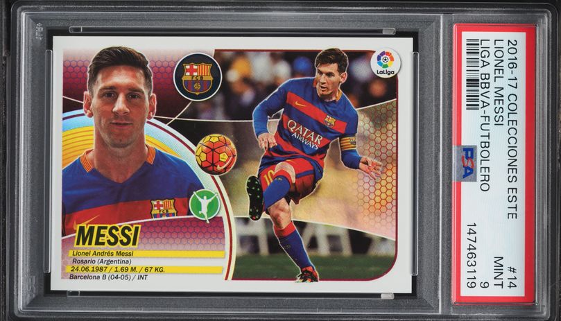 2004 Panini Sports Mega Cracks Campeon Lionel Messi ROOKIE #35 PSA