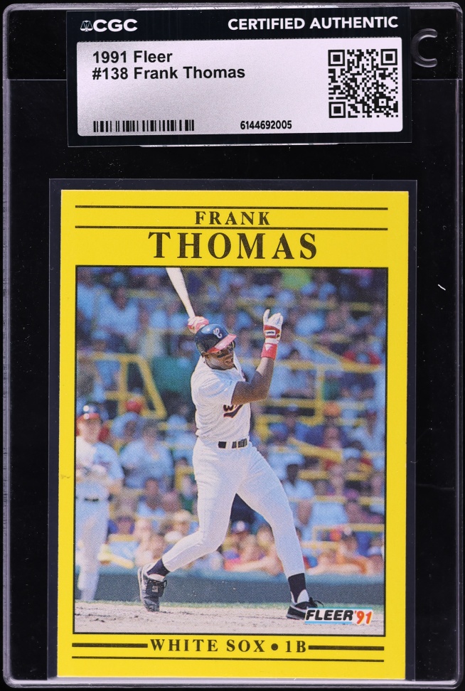 1991 Fleer Frank Thomas #138 CGC AUTH
