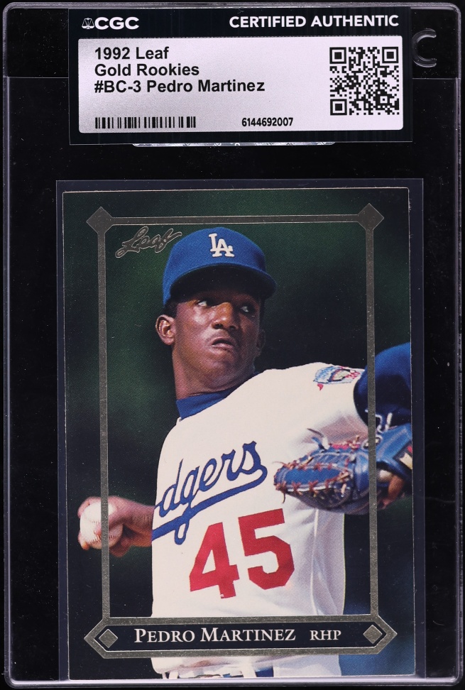 1992 Leaf Gold Pedro Martinez ROOKIE #BC-3 CGC AUTH