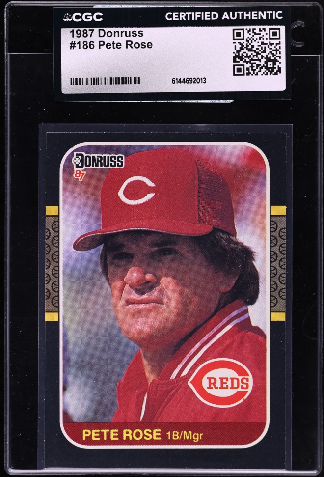 1987 Donruss Pete Rose #186 CGC AUTH