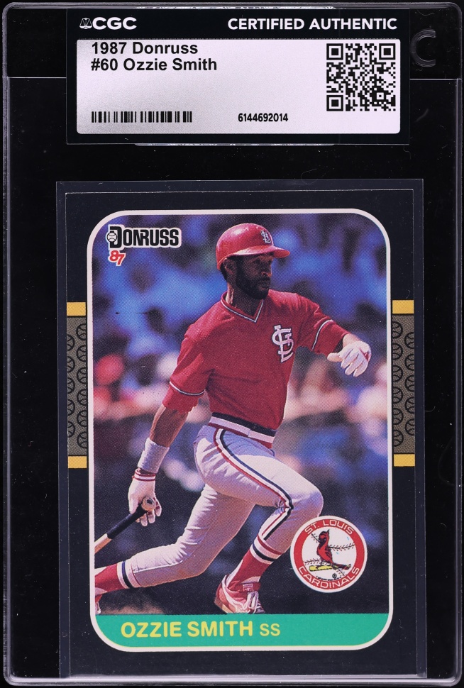 1987 Donruss Ozzie Smith #60 CGC AUTH