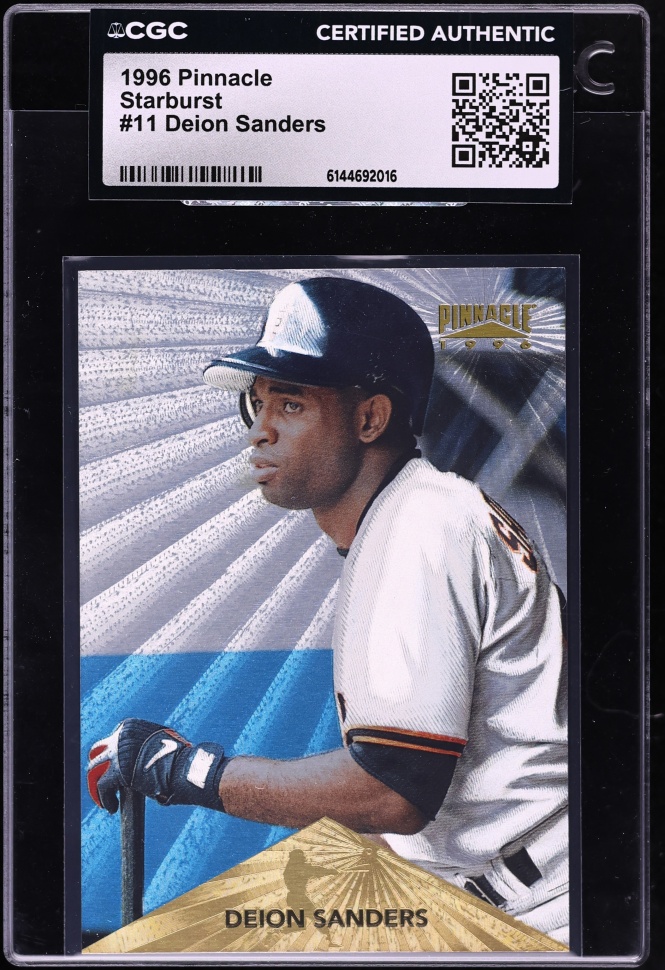 1996 Pinnacle Starburst Deion Sanders #11 CGC AUTH