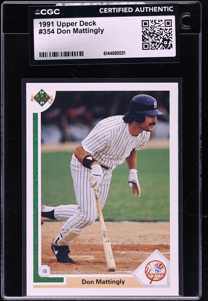 1991 Upper Deck Don Mattingly #354 CGC AUTH