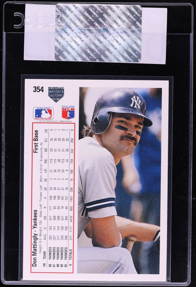 1991 Upper Deck Don Mattingly #354 CGC AUTH