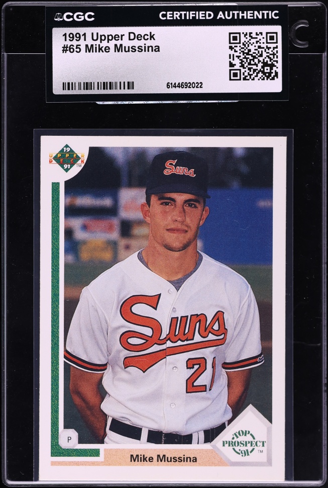 1991 Upper Deck Mike Mussina ROOKIE #65 CGC AUTH