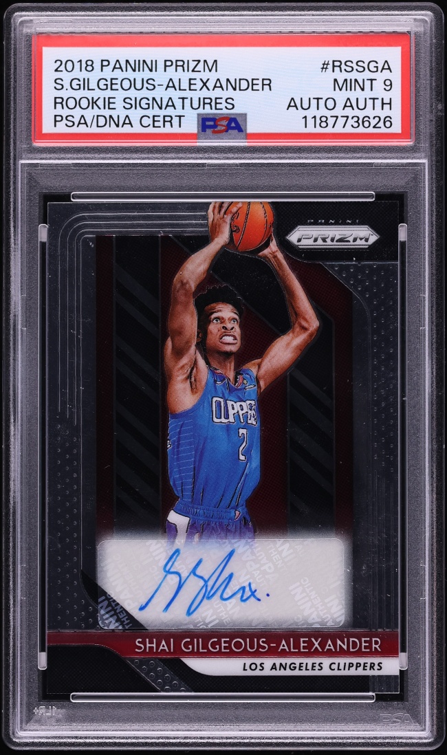 2018 Panini Prizm Shai Gilgeous-Alexander ROOKIE AUTO #RS-SGA PSA 9 MINT