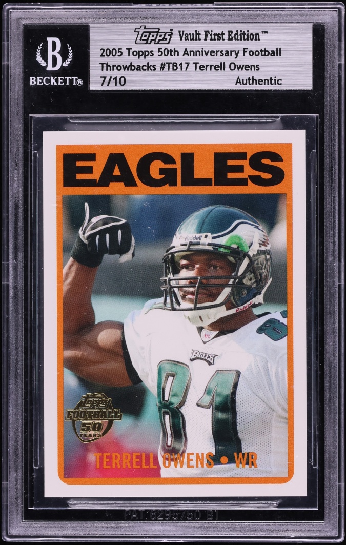 2005 Topps 50th Anniversary Throwbacks Terrell Owens #TB17 BGS AUTH