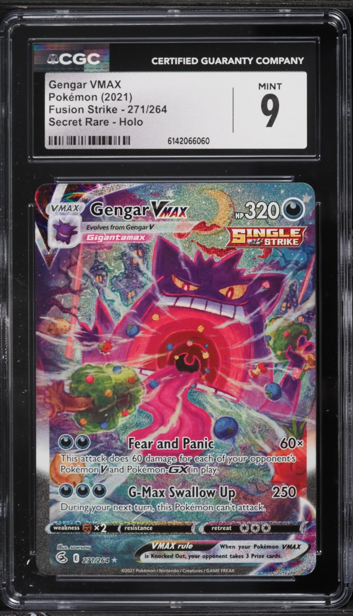 2021 Pokemon Sword & Shield Fusion Strike Alt Art Gengar VMAX #271 CGC 9 MINT
