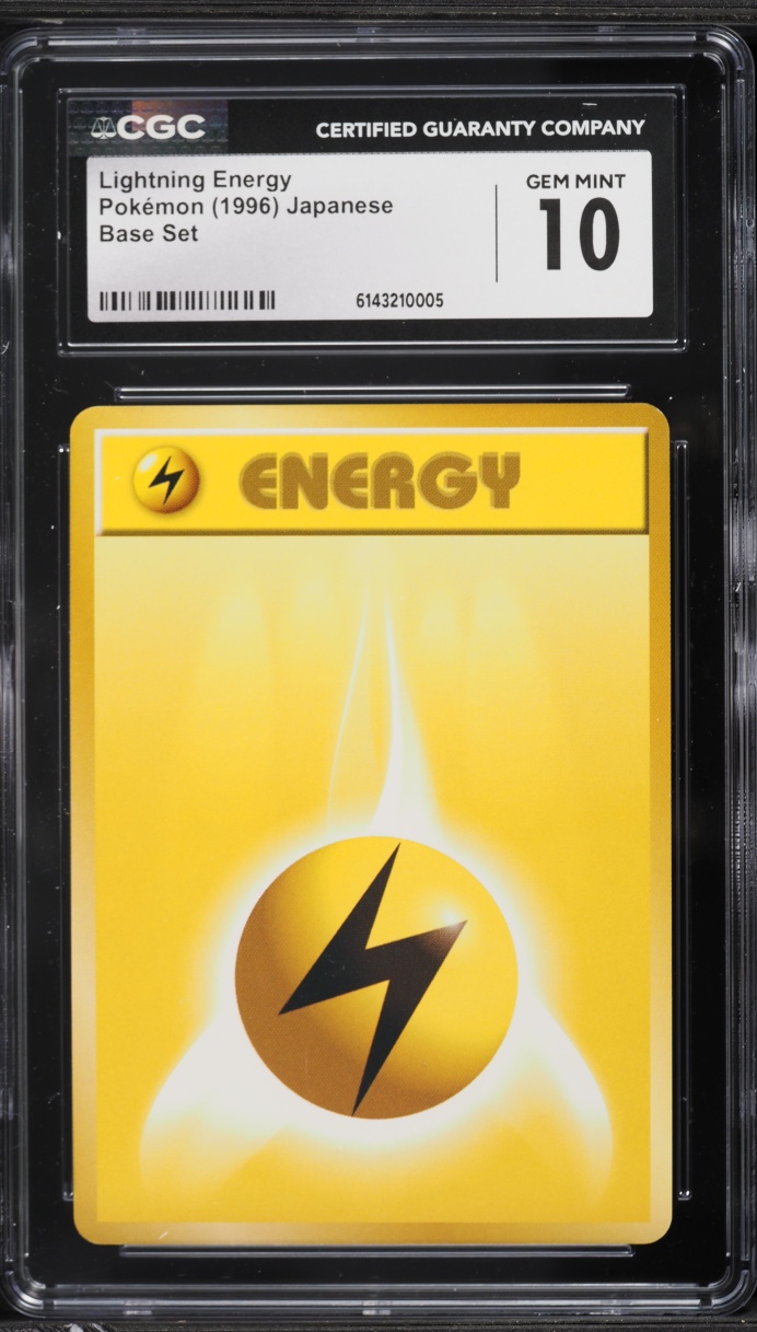 1996 Pokemon Japanese Base Set Lightning Energy CGC 10 GEM MINT