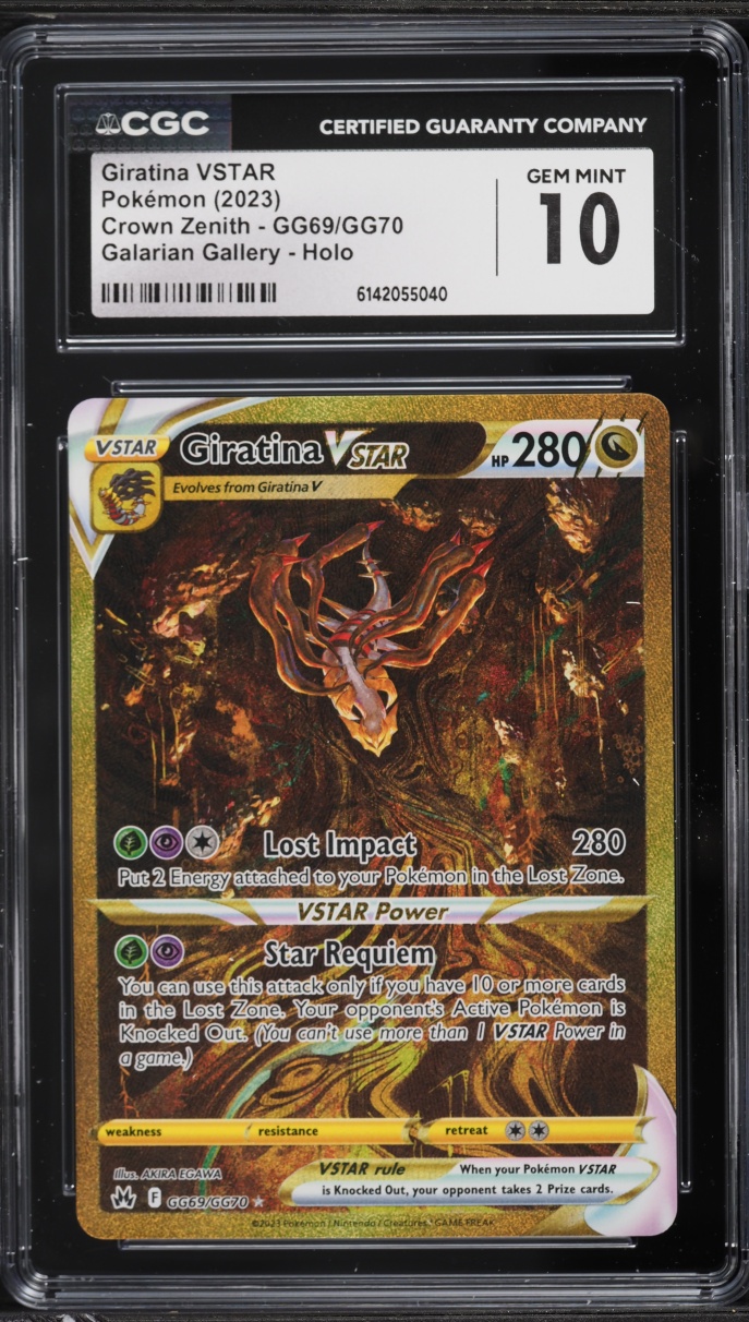 2023 Pokemon Sword & Shield Crown Zenith Gold Rare Giratina VSTAR #GG69 CGC 10 GEM MINT