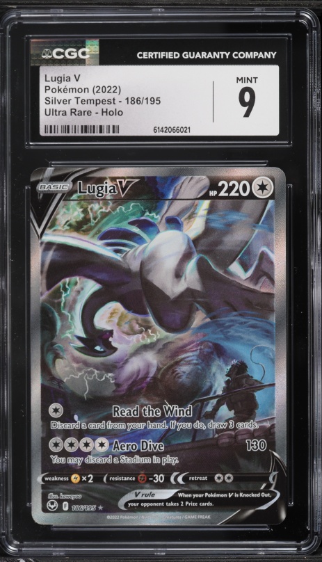 2022 Pokemon Sword & Shield Silver Tempest Alt Art Lugia V #186 CGC 9.5  MINT+ on Fanatics Collect